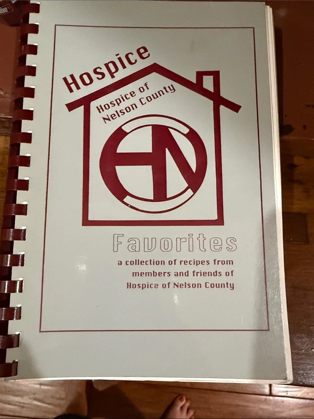 Hospice of Nelson County Ky Favorites Recipe Book - Maroon and White
